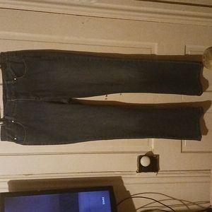 NWOT- Relativity Size 12 Cute Dark Blue Faded Look Jeans w/ Designs